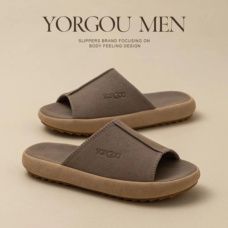 Fashion Vintage Slippers Couple Outdoor 2025 Summer Fashion Non Slip Flat Sandals Soft Bottom Comfortable Lightweight House Slippers