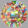 50 Waterproof Little Train Stickers for Cars, Fridges, Water Bottles, Journals, and Notebooks