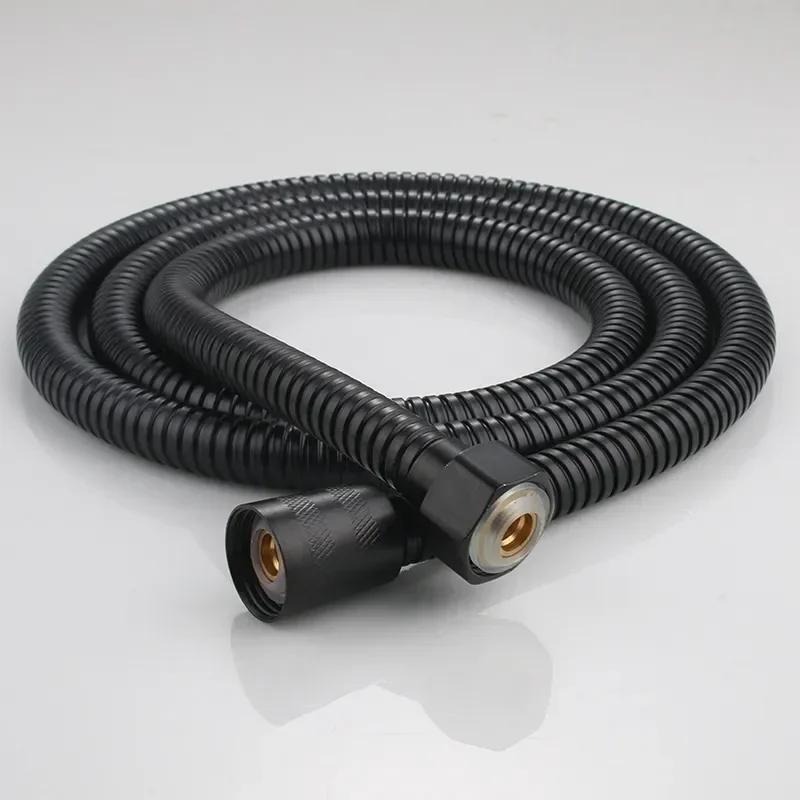Water Hose Black Bathroom Pipe Shower Extendable Garden Hose Pipes Extension Flexible Pull New SUS304 Accessories Hoses Watering