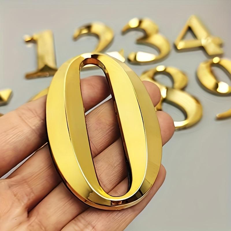 Gold Address Door Label Number #0-9 ABS Height 5cm Golden Home Sticker Modern House Hotel Apartment Door Plate