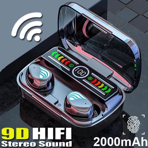 

9D HiFi стерео наушники TWS Bluetooth 5.3 наушники с интеллектуальным шумоподавлением спортивная гарнитура беспроводные наушники со светодиодным цифровым дисплеем зарядное устройство