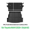 for Toyota RAV4 2026 2027 LHD RHD TPE Car Trunk Mats & Seat Back Quick Clean Non-Slip Bottom All Season Use Accessories
