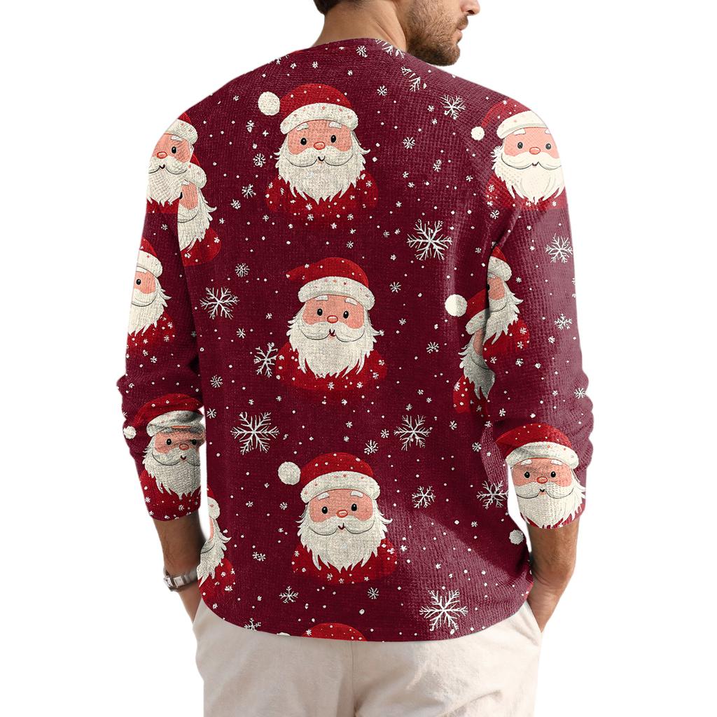 Men's Loose Casual Button Down Collar Long Sleeve Top