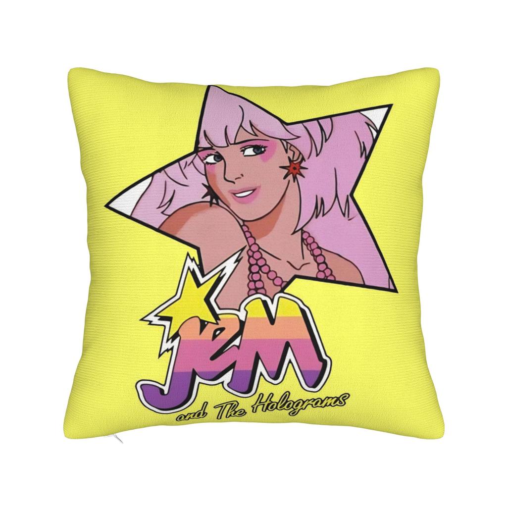 Decorative Pillowcase Jem And The Holograms Stuff Sofa Pillow Case Cover Square Multi Size