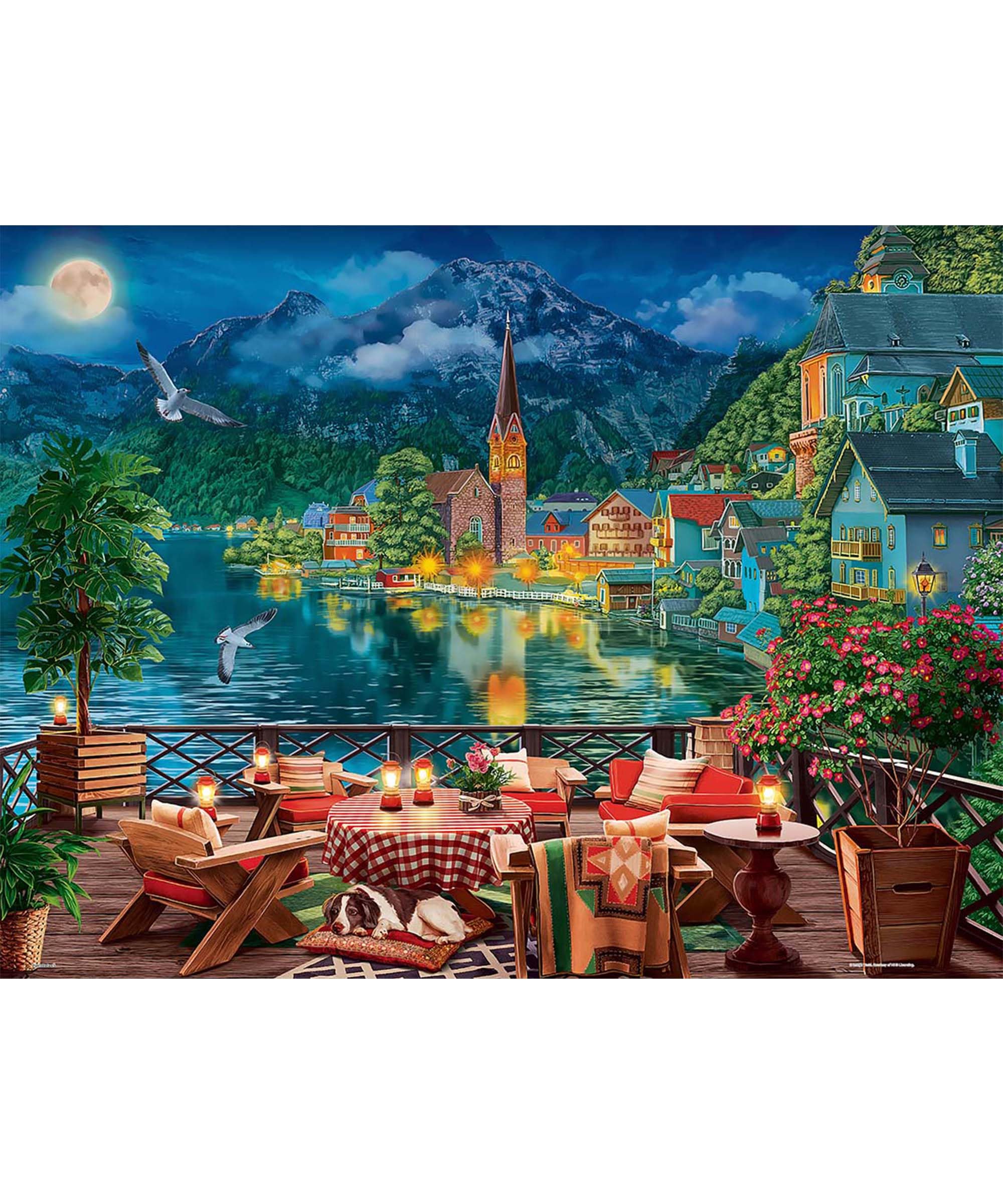 PieceRelax Plastic Jigsaw Puzzle Lakeside at Difficult for No Broken PieceClicks 1000-Piece  Image World Hallstatt  (48x64cm) - Adults, Pieces,