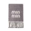 Autumn/Winter Women's Solid Color Mohair Imitation Cashmere Scarf with Korean Letter Design