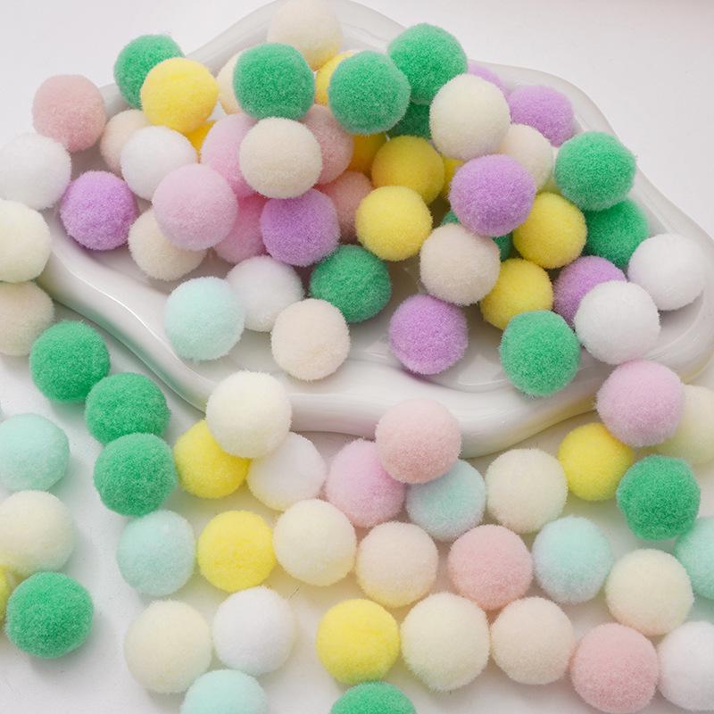 Colored Pompoms 81015202530Mm High Elasticity Soft Diy Pom Poms Fuzz Ball Pompom For Crafts Wedding Decor Kid Creative Toy