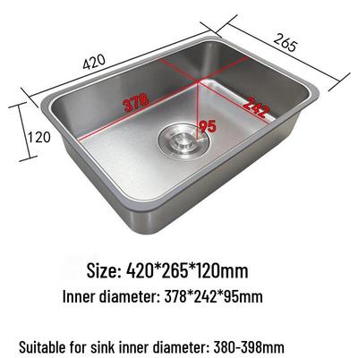 TLXT Tiefes Einzelbecken Küchenspülbecken mit Becken-in-Becken-Design