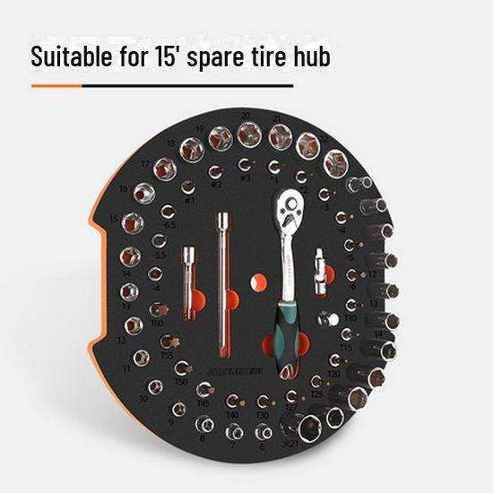 Green Forest Ratchet Wrench Set: Multifunctional Quick Release Socket Set for Auto Repair, Includes Large, Medium, and Small Ratchets.