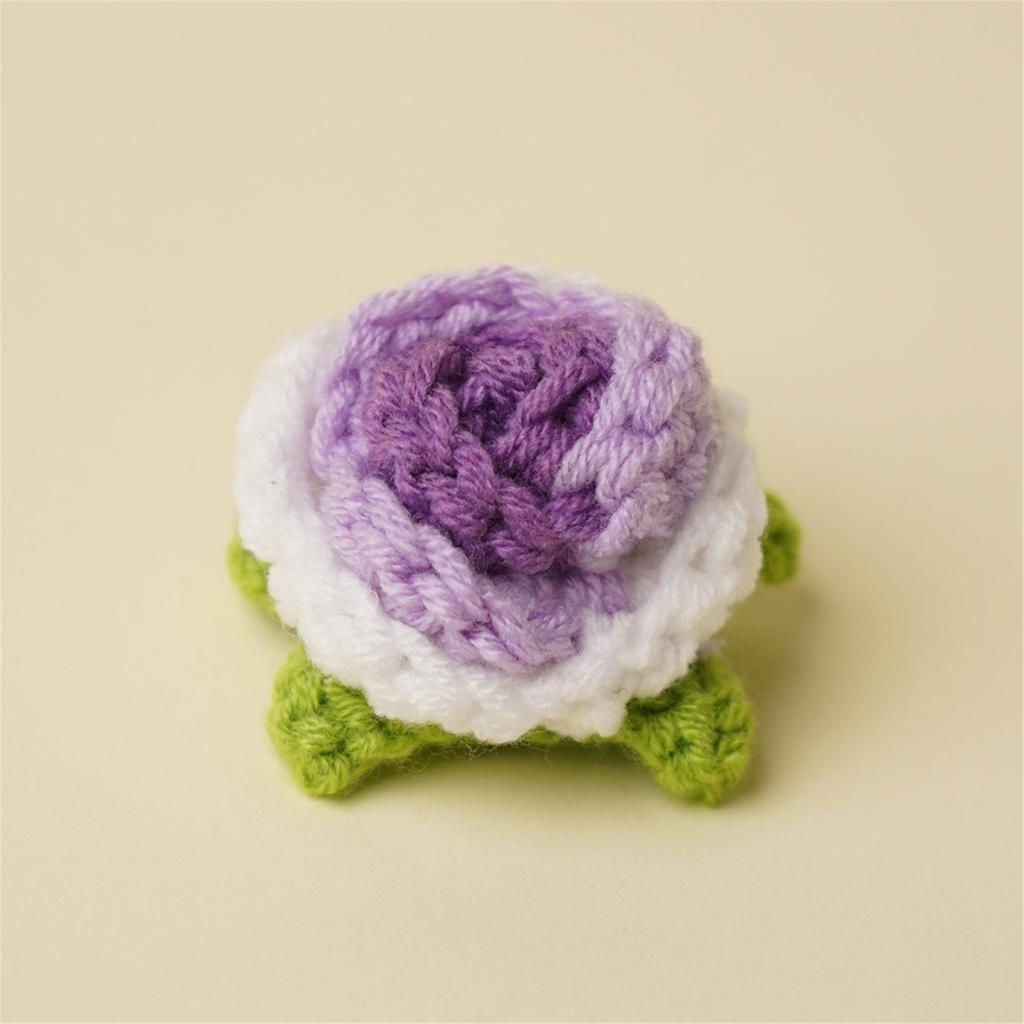 Knitted Flowers Smal Flowers Finished Handmade Flowers Artificial Flowers Crochet Flowers for Hair Clothes Decoration