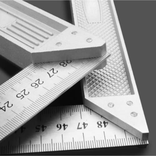 FiveLn Stainless Steel Angle Ruler, 90 Degree Right Angle Ruler, Straight, Ergonomically Designed, Labor-Saving, Aluminum Alloy Metal Woodworking Hard