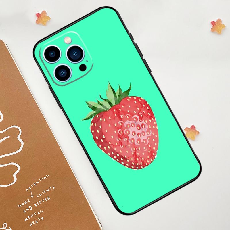 Strawberry Phone Case For iPhone 17 Pro Max 14 11 15 16 Pro Max 12 13 mini 16 Plus 16e 17 Air Funda