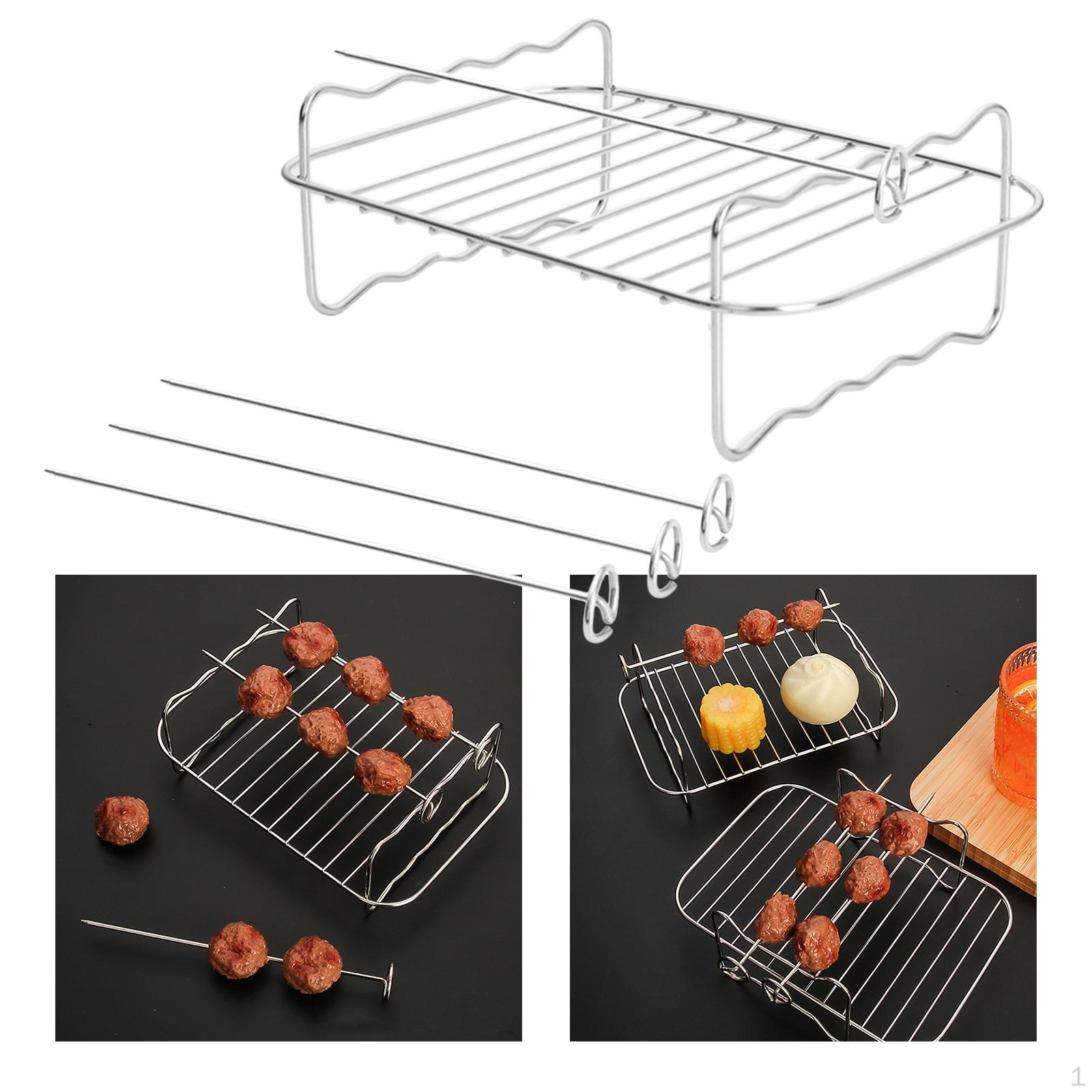 

Аксессуары для фритюрницы Стойка для барбекю для универсальной охлаждающей полки для духовки Rectangular Set