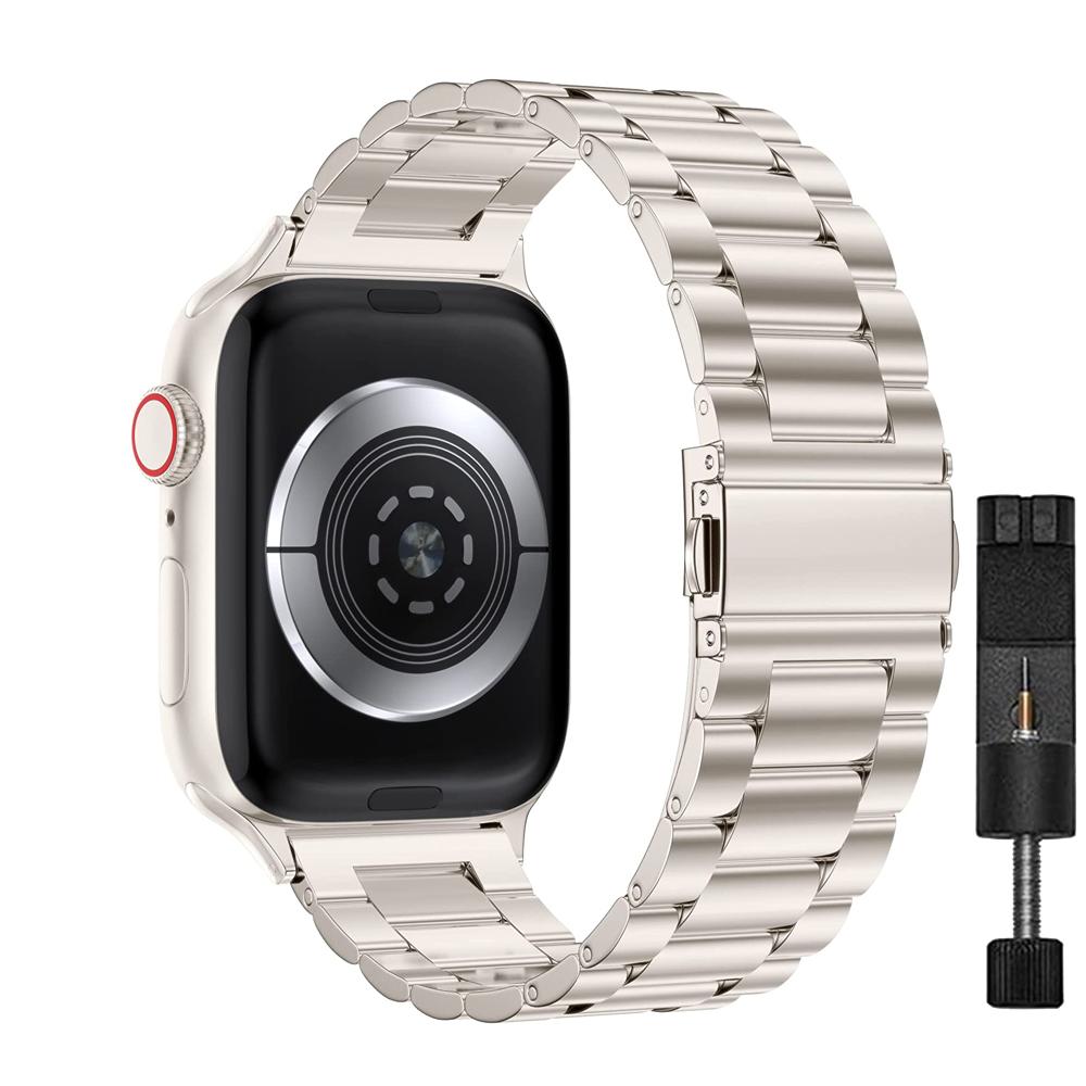 MIJOBS Metallarmband Für Xiaomi Smart Band 8 Active – Edelstahl, Verstellbar, Einfache Montage, Inkl. Werkzeug