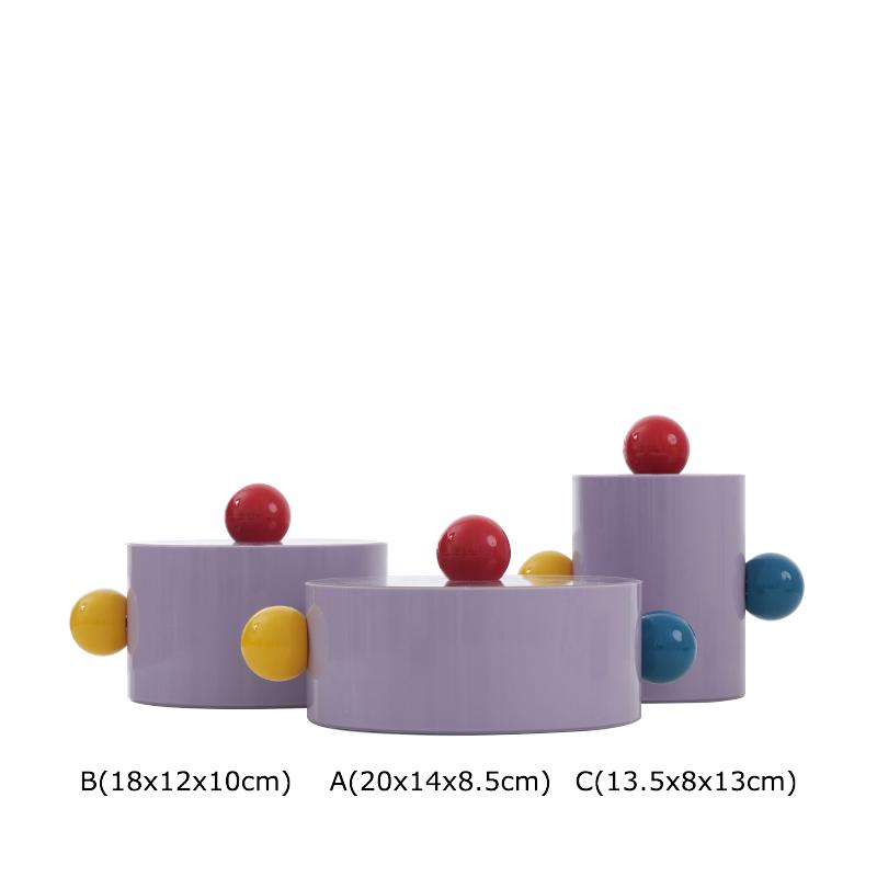 Colorful Dot Decorative Storage Jar Candy Jar Small Objects Jewelry Organizer Box Earring Ring Boxes Cosmetics Container