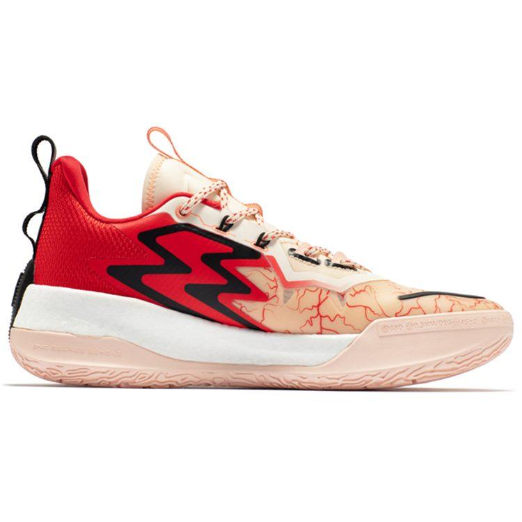 361 Big3 3.0 Pro Cushioning, Wear Resistant Low Top Basketball Shoes Men's Lava Flow Red 672221104-2