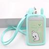 1Pc Cartoon Cat Card Holder Candy Color ID Card Sleeve Retractable Reel Lanyard Identity Credit Cover Case Bank Bus Card Case
