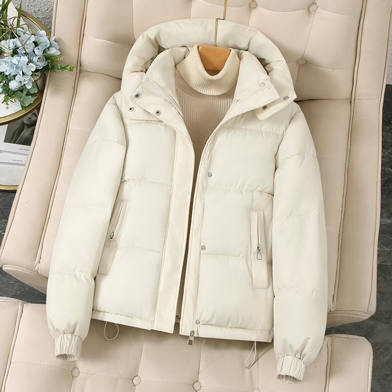 Women's Winter Cotton Jacket Style Down Cotton Coat Thick Short Hooded Warm Fashionable Cotton Padded Coat