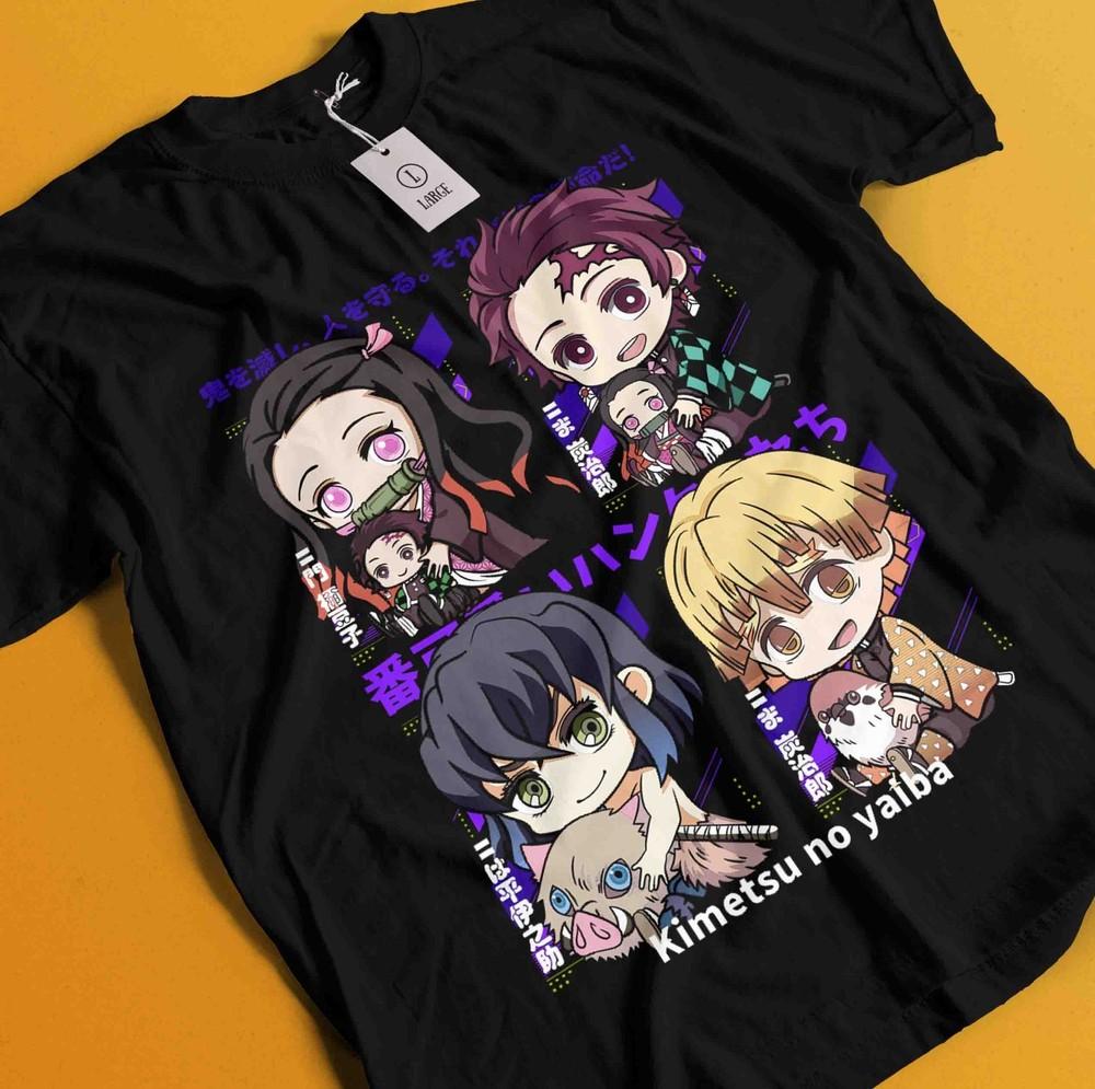 Demon Slayer Shirt Tanjiro Tshirt Zenitsu T-Shirt Muzan Doma Tee Inosuke Nezuko
