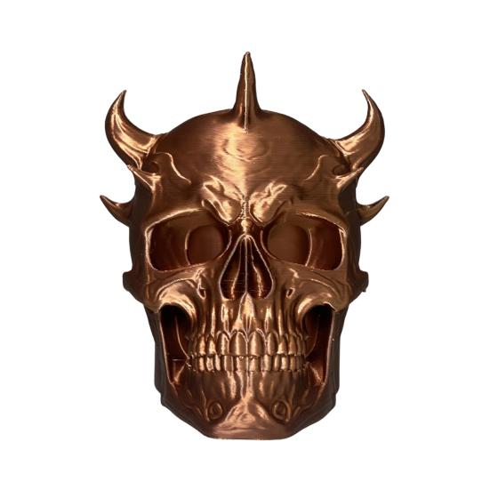 

Trailer Dust Cover Horned Demon Skull Tow Cover Heavy-Duty 3D Printed One-Piece Molded Tow Bar Cap Matte Texture Trailer Accessory
