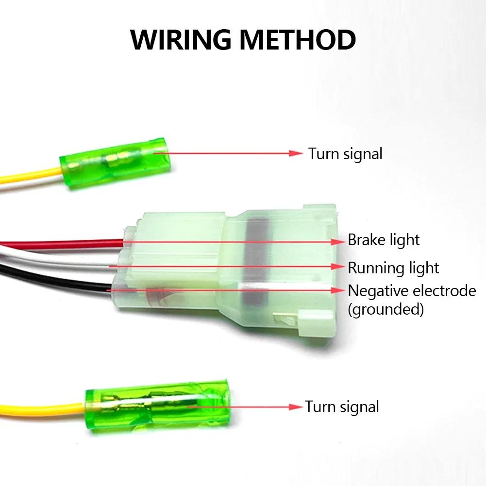 12V Motorcycle DRL Daytime Running Lamp Flowing Taillight Brake Turn Signal Indicators All in One Universal Motorcycle Lights