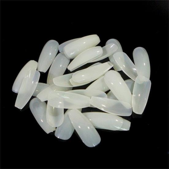 100Pcs Fake Tips Full Cover Ballerina Acrylic Nail Extensions Manicure Tools