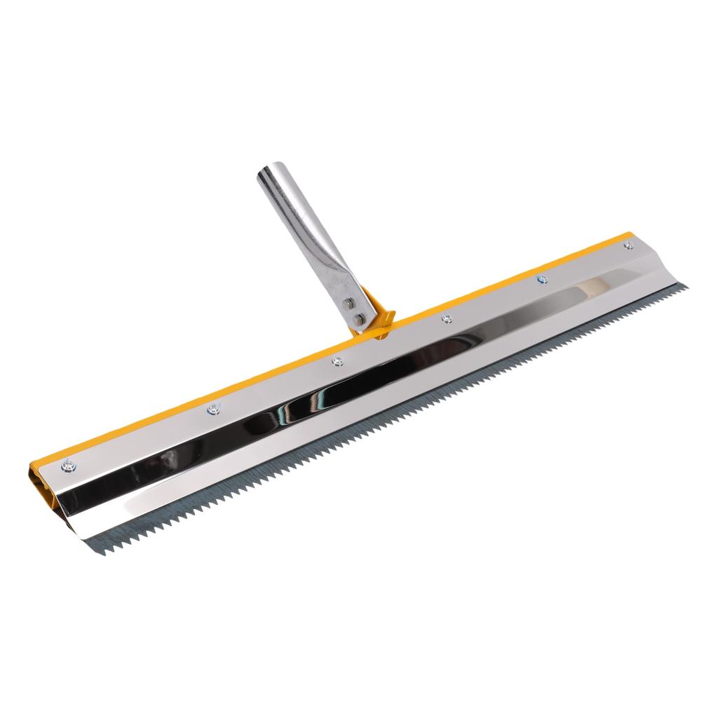 22 Inch Notched Epoxy Floor Squeegee 0.2in Serrated High Carbon Steel Blade for Self Leveling Cement Polyurethane Epoxy
