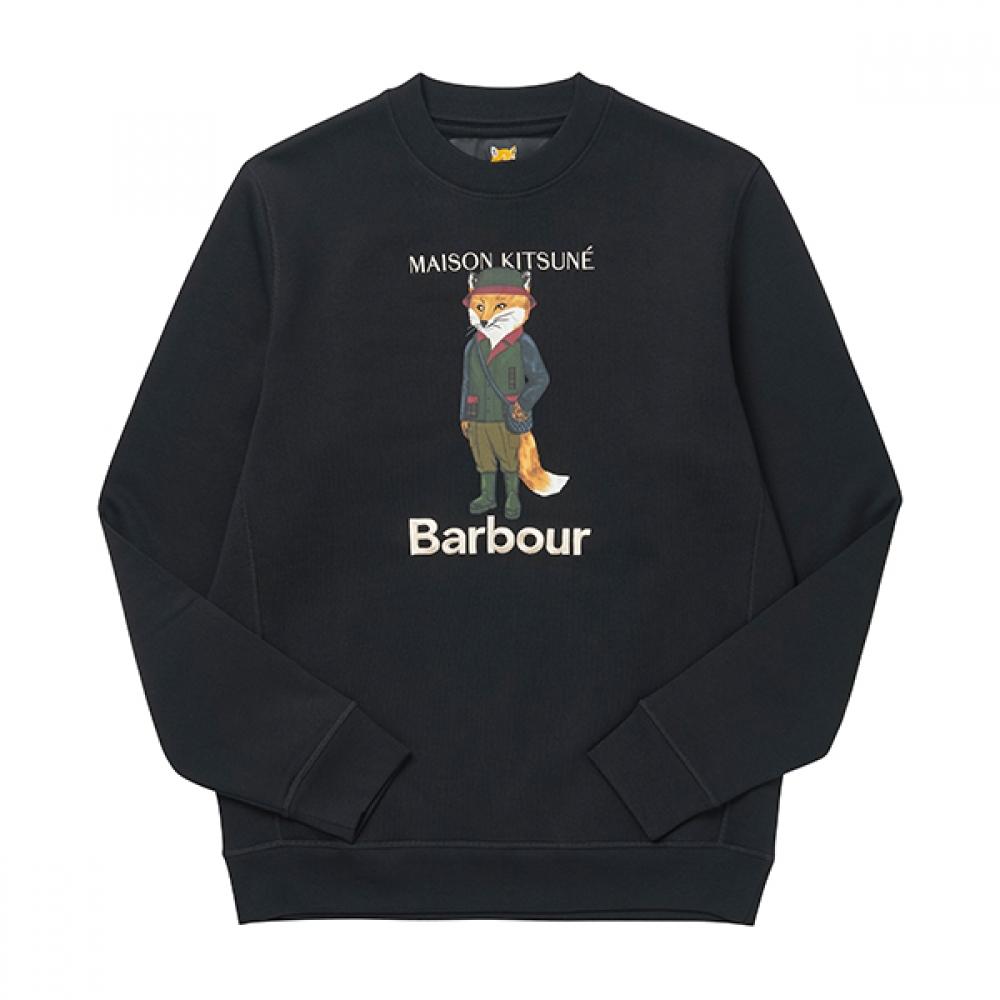 

Barbour Mol0559 Mol Bk31 Barber X MaiSon KitSune Beauport foX Men S SweatShirt MOL0559 MOL BK31 (M)