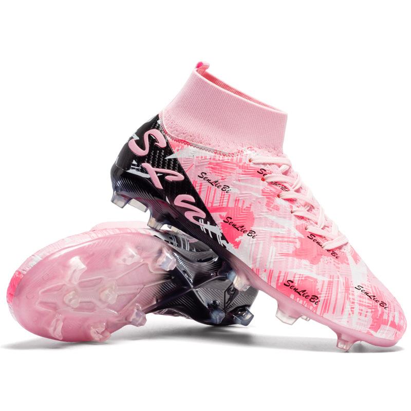 High Top Football Shoes New Ag Long Nails Tf Broken Nails Youth Children Primary School Students Sports Training Football Shoes