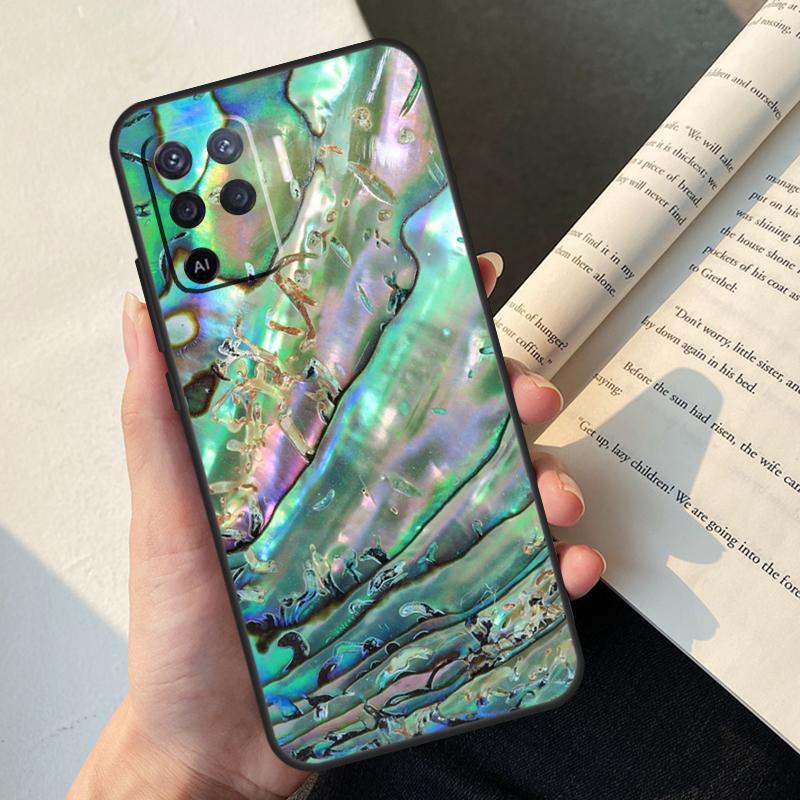 Paua Abalone Shell Case For Oppo A5 Pro A15 A16 A17 A57 A77 A94 A74 A54 A76 A96 A40 A60 A80 A18 A38 A58 A78 A98
