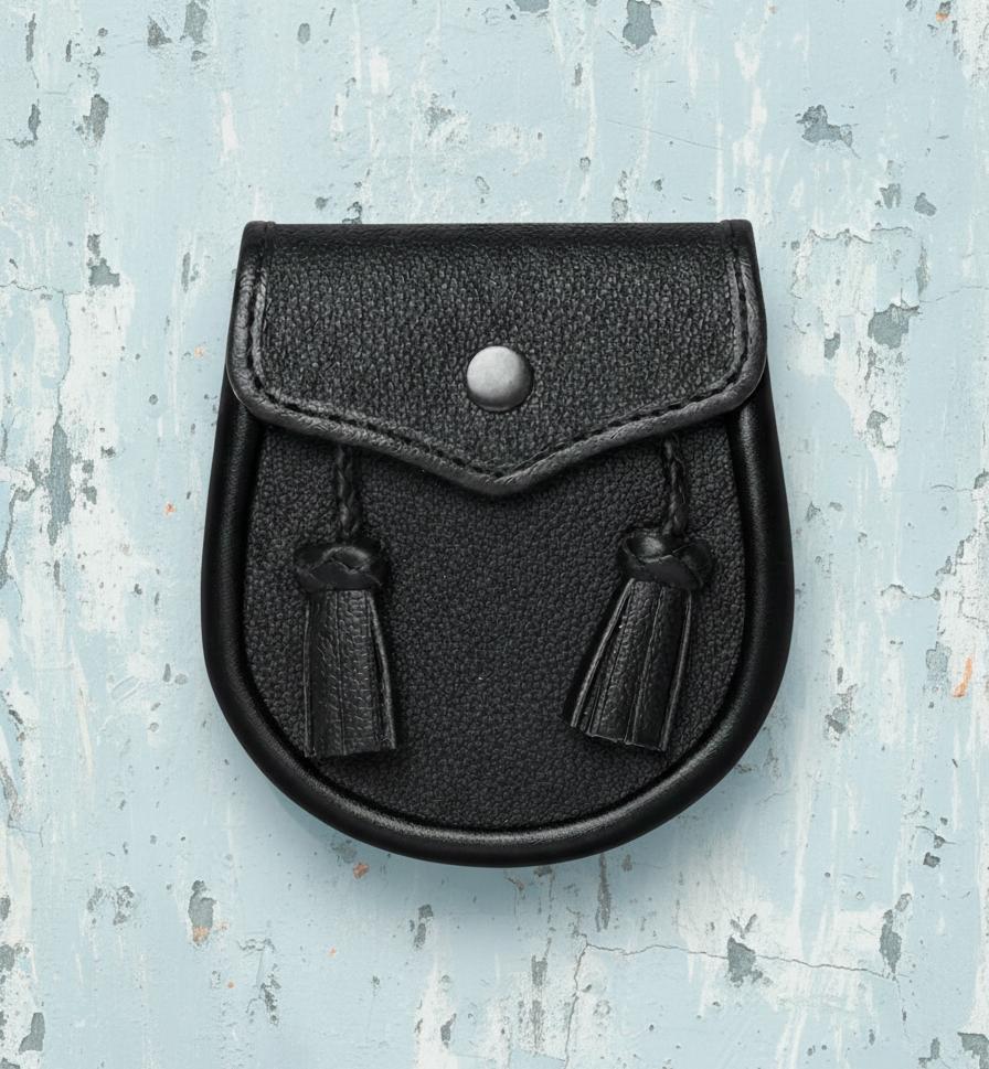 Boys Kids Sporran Scottish Children Junior Leather Wallet for Kilts Highland Dress Attire