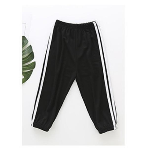 

Детские повседневные полосатые брюки-джоггеры с эластичным поясом - Летняя коллекция в нескольких цветах 150 чёрный