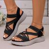 Flat Breathable Women's New Sandals Summer Woven Cutout Platform Overfoot Women's Sandals