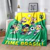 1pc Monica Gang Supports Brazil Flannel Blanket Soft Warm Throw Blanket for Bedroom Living Room Bed Travel Camping Picnic Gift. MT716015