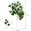 Decorative Artificial Green Plant Eucalyptus Leaves Willow Leaves Fake Eucalyptus Leaf Faux Fake Tree Branch