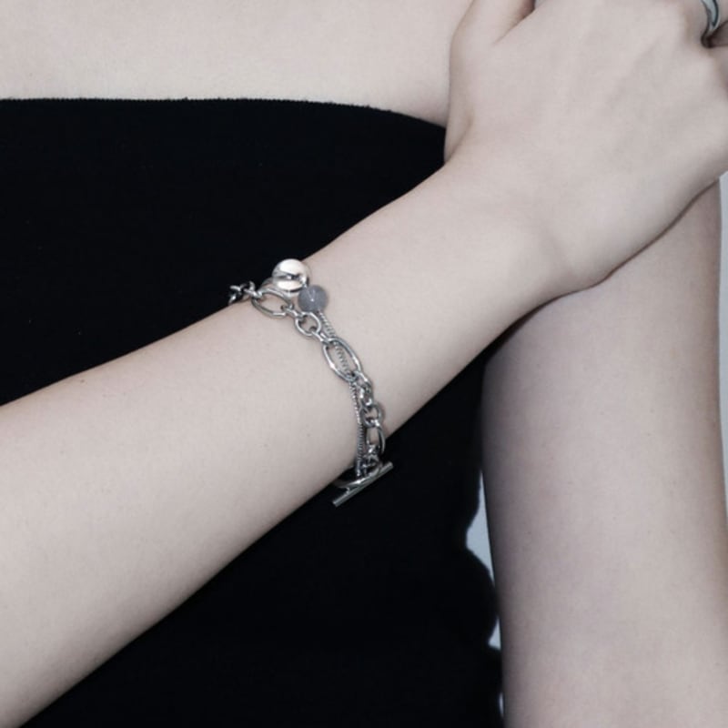 Baroque Stone Togglebar gemstone bracelet S