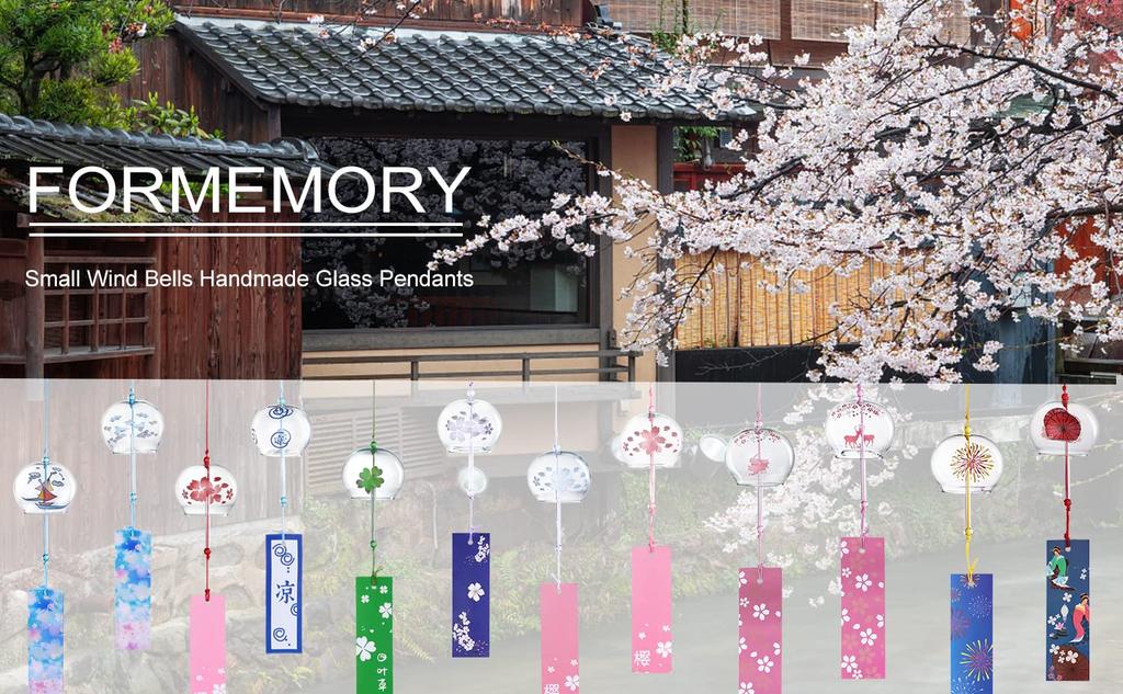 Wind Chimes A Summer Tradition Glass Wind Chimes Wind Chimes Soothing Sounds Japanese Style Stylish and Cute Cool Hanging Wind Chimes Set of 4 Floral