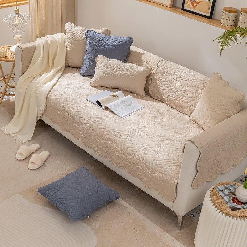 

Хлопковый жаккардовый чехол для дивана, универсальный однотонный противоскользящий диван, спинка, подлокотник, подушка, тканевая мебель, пылезащитный чехол 70x70cm 1pcs