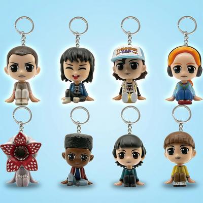 8 Stück/Set Zeichentrickfiguren Spielzeug Niedliche Eleven Demogorgon Anime Figur PVC Schlüsselanhänger Spielzeugfigur Taschengegenstände Schlüsselanhänger Modell Spielzeug