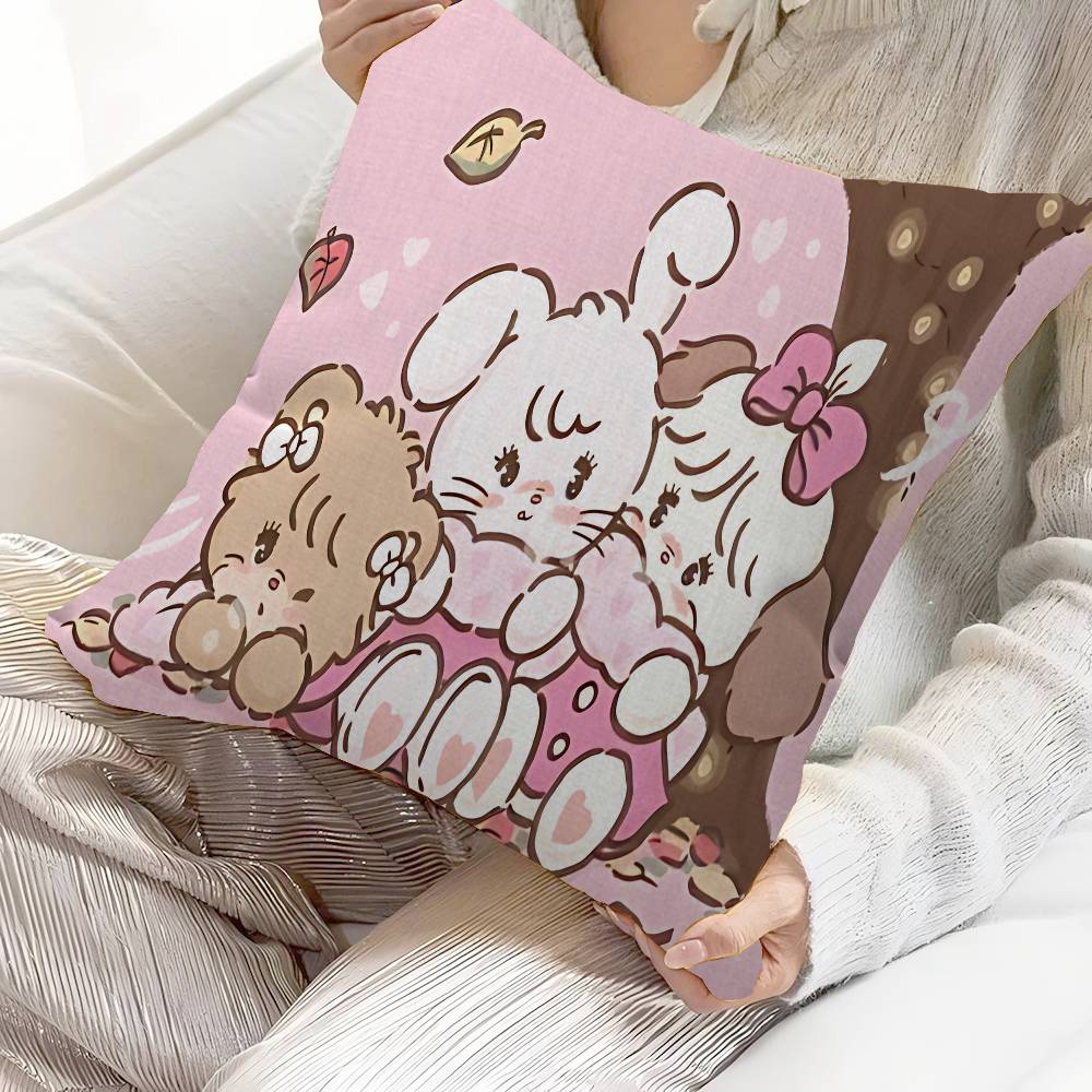 Cute MMikko IIllustrations Pillow Cover Sofa Cushion Cover Home Room Decoration Children Gift