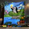 1PC Little Mole Blanket Flannel Throw for Sofa, Indoor, Camping, Living Room, Office, Chair, And Bed Soft Birthday Christmas Gift