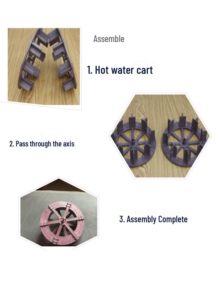 Plastic Water Wheel Rockery Fountain Garden Ornament