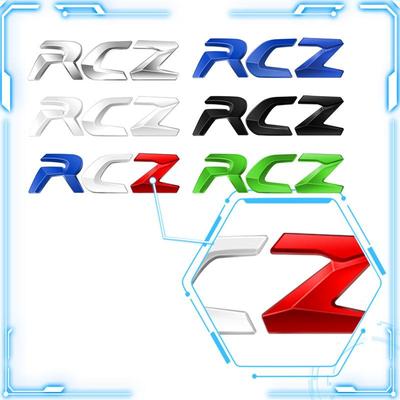 For RCZ R Decoration Emblem Car Styling 3D Metal Badge Body Trunk Self Adhesive Stickers