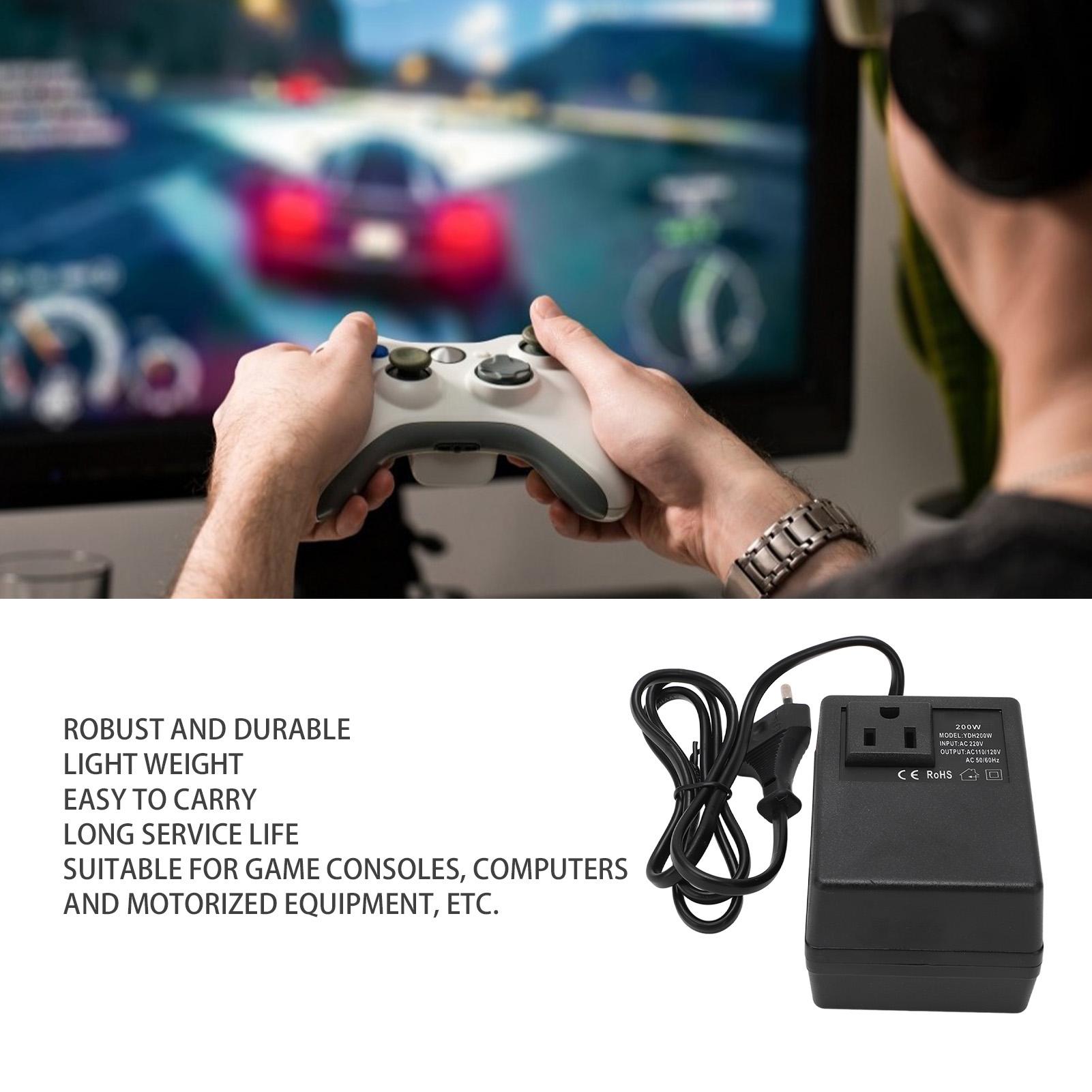 Convertisseur de tension de voyage 200W Step Up Down 110V 220V Adaptateur d'alimentation avec 2 ports USB pour lisseur d'ordinateur portable aux États-Unis, Royaume-Uni, Australie, UE, Afrique, Japon