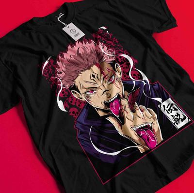 Sukuna Shirt Gojo Satoru T-Shirt Jujutsu Kaisen Tshirt Toji Tee Itadori Mahoraga BB687