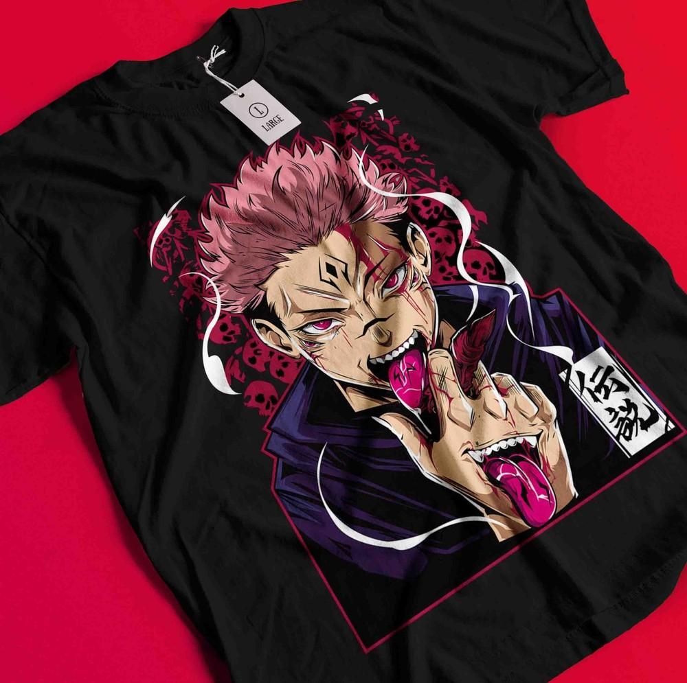 

Sukuna Shirt Gojo Satoru T-Shirt Jujutsu Kaisen Tshirt Toji Tee Itadori Mahoraga BB687 3XL