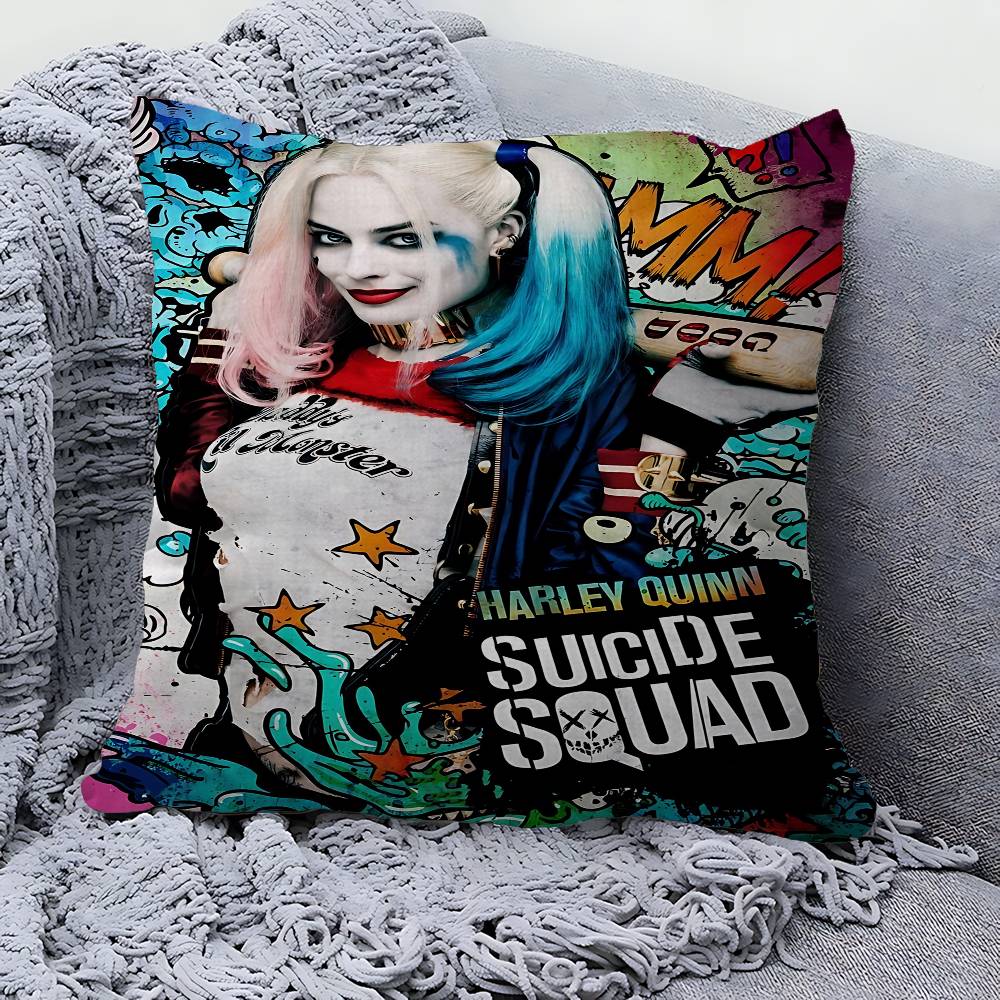 H-Harleys Cool Q-Quinn Personalized Picture Text Home Decorative Pillows Household Gifts 45x45cm