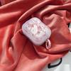 Pink Flower Bow Bluetooth Headphone Case for AirPods 1st Generation/1/1/1 Wireless Headphone Case