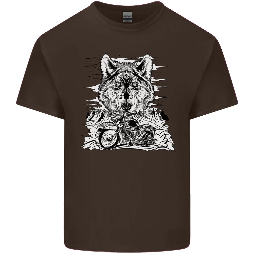 Motorbike Wolf Biker Motorcycle Motorbike Unisexs Light Cotton TShirt