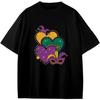 Retro Mardi Gras Hearts Boys Girls Teens T-Shirt Anime Gift